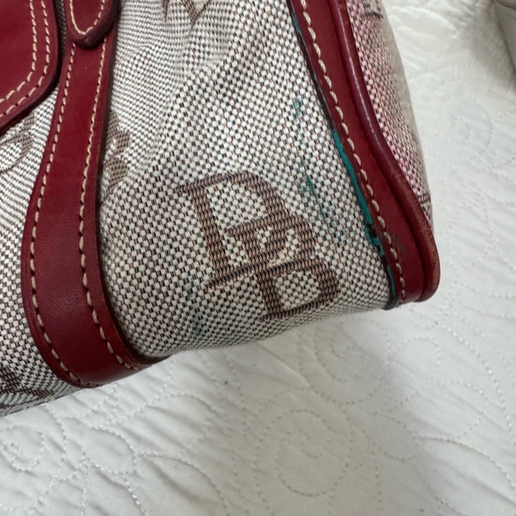 Dooney & Bourke Red and Cream Satchel - Picture 4 of 5